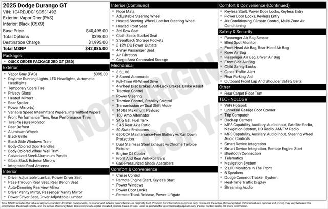 2025 Dodge Durango GT AWD
