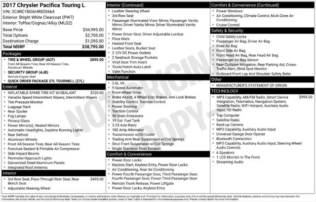 2017 Chrysler Pacifica Touring-L