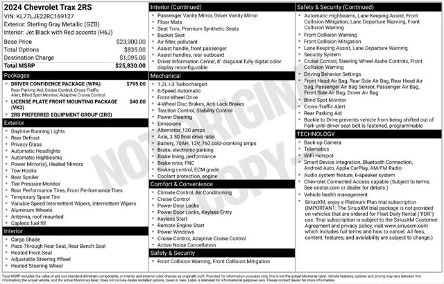 Used 2024 Chevrolet Trax FWD 2RS For Sale in Muscle Shoals, AL