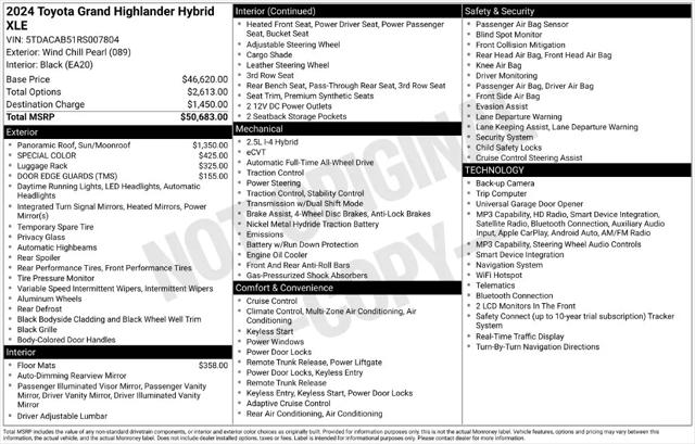 2024 Toyota Grand Highlander Hybrid XLE for sale in Erie, PA