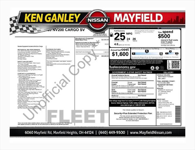 2020 Nissan NV200 Compact Cargo SV Xtronic CVT for sale in Mayfield Heights, OH
