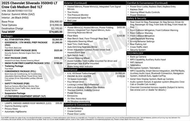 2025 Chevrolet Silverado 3500HD 4WD Crew Cab Standard Bed LT for sale in Wheat Ridge, CO