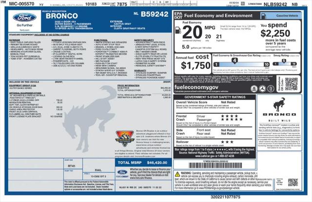 2022 Ford Bronco Outer Banks 2022 Ford Bronco Outer Banks