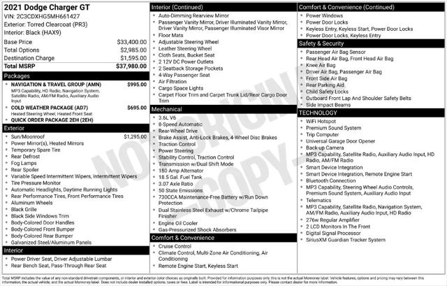 2021 Dodge Charger GT RWD 2021 Dodge Charger GT RWD
