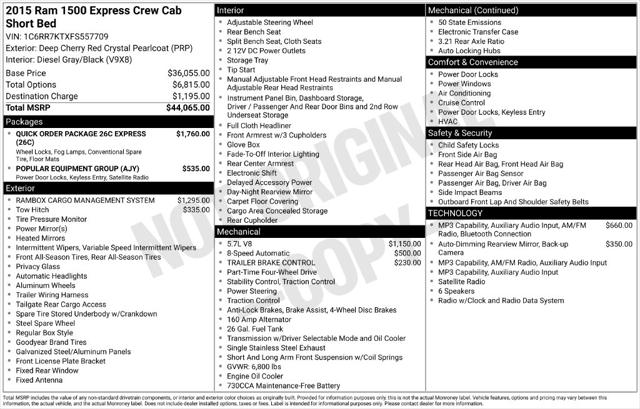 2015 RAM 1500 Express 2015 RAM 1500 Express