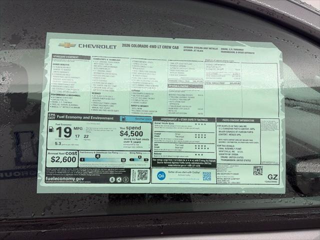 New 2026 Chevrolet Colorado LT  4WD For Sale in Cortland, NY
