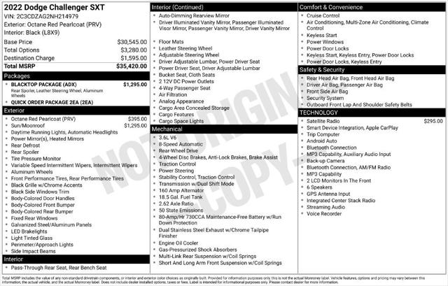 2022 Dodge Challenger SXT 2022 Dodge Challenger SXT