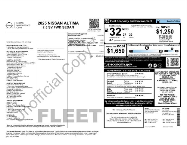 2025 Nissan Altima SV FWD 2025 Nissan Altima SV FWD