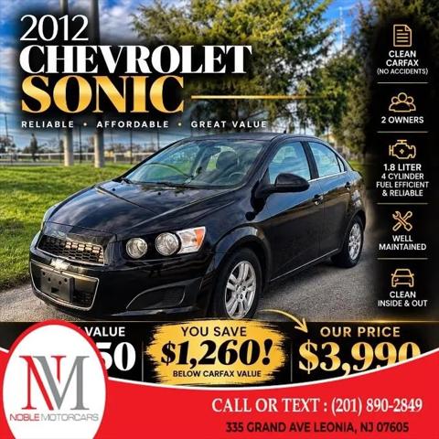 2012 Chevrolet Sonic 2LT for sale in Leonia, NJ