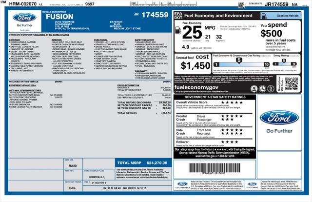 Used 2018 Ford Fusion SE For Sale in Muscle Shoals, AL