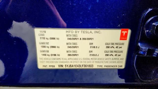 2020 Tesla Model S Performance Dual Motor All-Wheel Drive