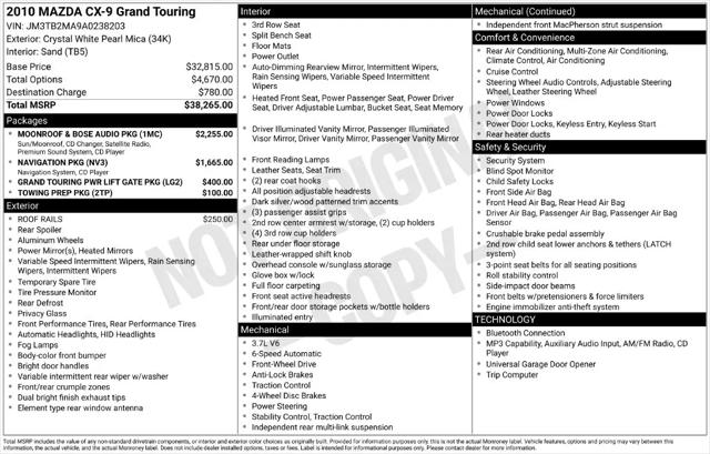 2010 Mazda CX-9 Grand Touring for sale in Fort Worth, TX