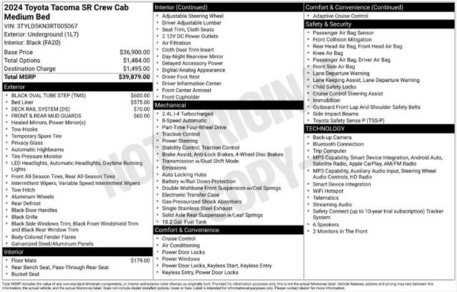 2024 Toyota Tacoma SR for sale near Norwalk, OH
