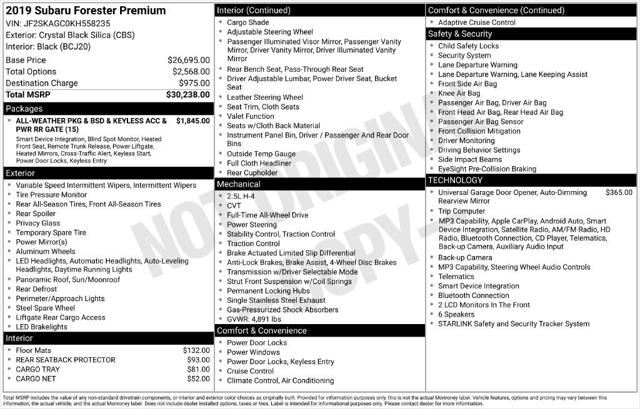 2019 Subaru Forester Premium 2019 Subaru Forester Premium