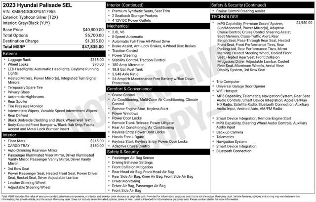 2023 Hyundai Palisade SEL 2023 Hyundai Palisade SEL