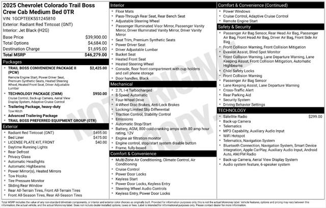 2025 Chevrolet Colorado 4WD Trail Boss
